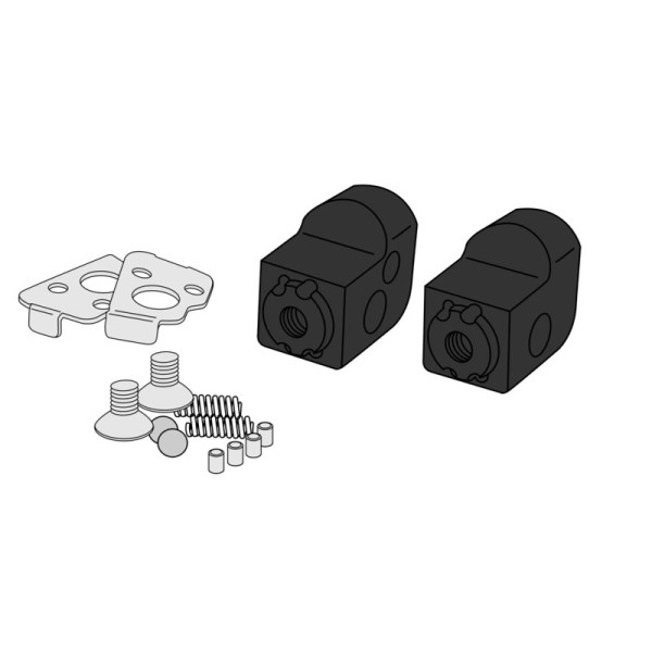 Puig Pillion Adjustable Footpeg Adaptors Black